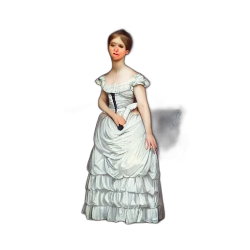 dress, staff, 3d render, photorealistic transparent PNG cut-out