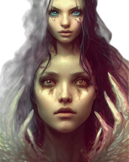 face, creature, mask, fantasy art transparent PNG cut-out