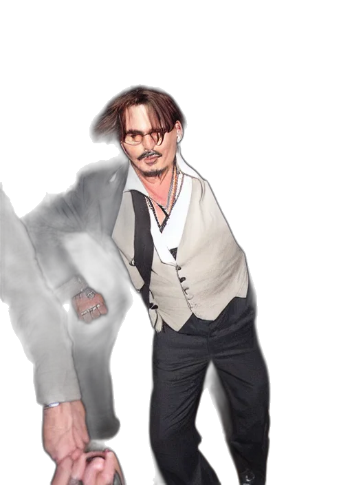 concept art, photorealistic, johnny, depp transparent PNG cut-out