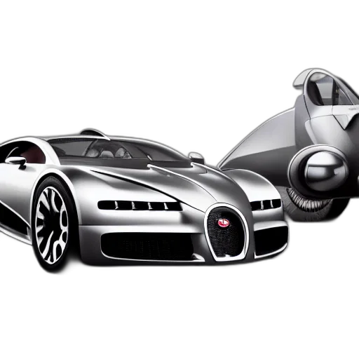 car, concept art, 3d render, photorealistic, cartoon, bugatti, type, atlantic transparent PNG cut-out