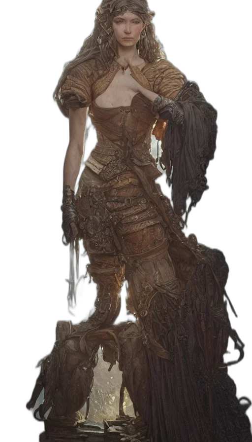 dress, staff, hair, dragon transparent PNG cut-out