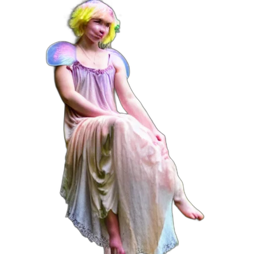 dress, creature, staff, concept art, fantasy art, 3d render, vaporwave, underwater transparent PNG cut-out