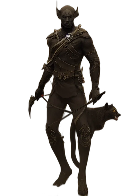 staff, mask, creature, concept art, fantasy art, 3d render, comic book art, dark transparent PNG cut-out