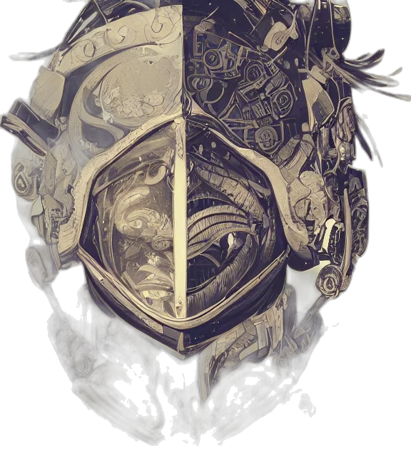 mask, face, sword, dragon transparent PNG cut-out