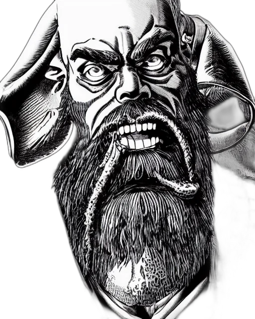 face, mask, comic book art, pencil sketch transparent PNG cut-out