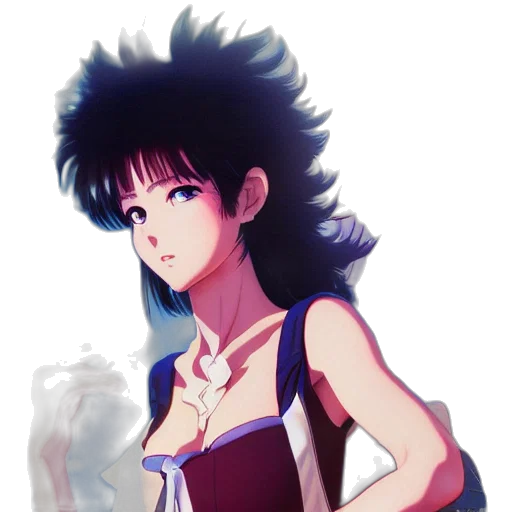 vaporwave, anime, concept art, cartoon transparent PNG cut-out