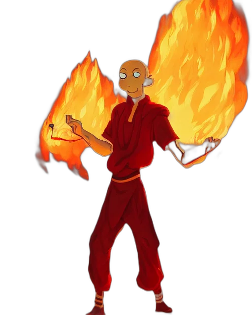 staff, jacket, concept art, cartoon, pixel art, fantasy art, fire, red transparent PNG cut-out
