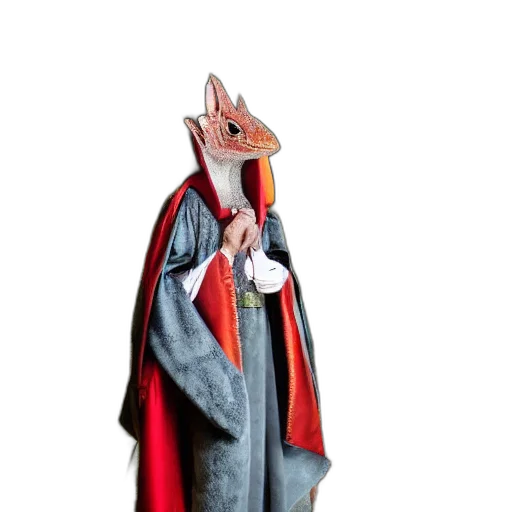 dragon, jacket, staff, animal transparent PNG cut-out