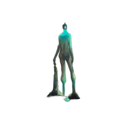 creature, robot, staff, weapon transparent PNG cut-out