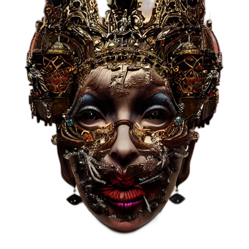 mask, face, crown, robot transparent PNG cut-out