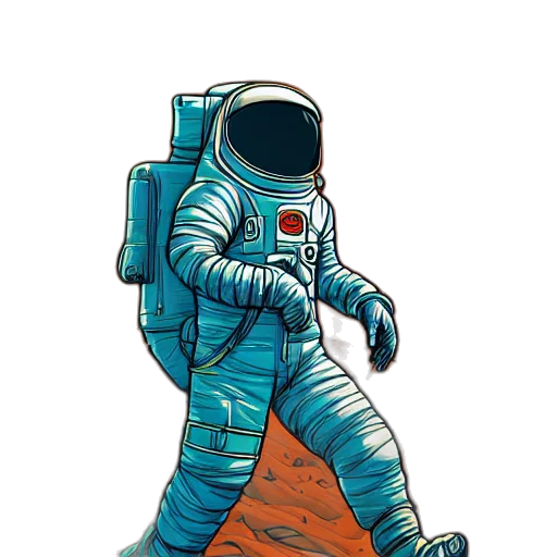 robot, jacket, staff, dress, concept art, comic book art, pixel art, cartoon transparent PNG cut-out