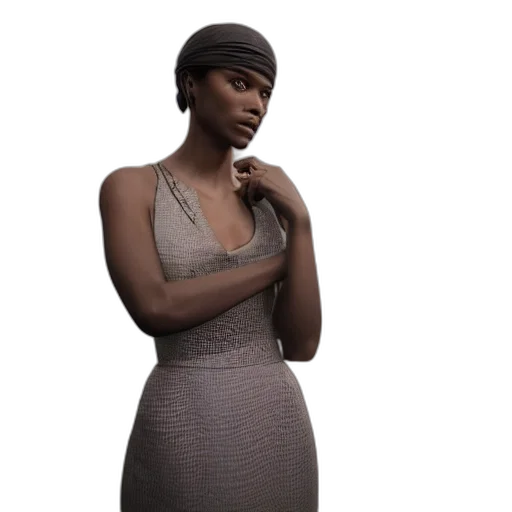 dress, jewelry, hat, 3d render transparent PNG cut-out