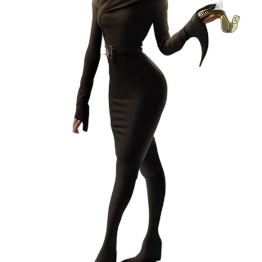 dress, staff, concept art, 3d render transparent PNG cut-out
