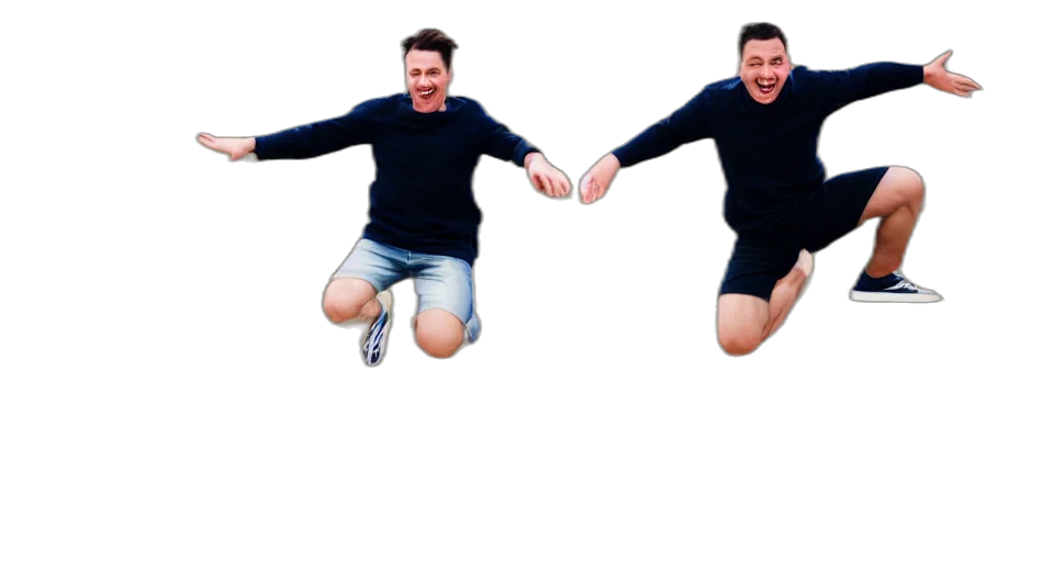 3d render, photograph, man, jumping, cardboard, box transparent PNG cut-out