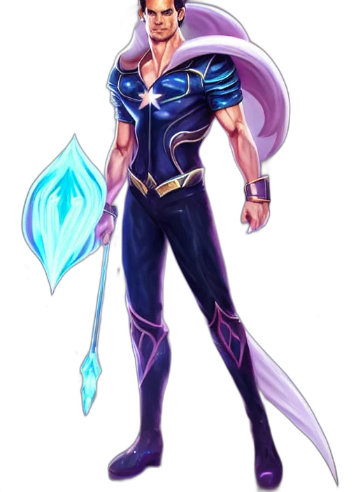 staff, weapon, concept art, fantasy art, anime, comic book art, blue, dark transparent PNG cut-out