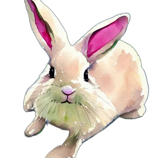 animal, creature, staff, hat, watercolor, concept art, photorealistic, oil painting transparent PNG cut-out