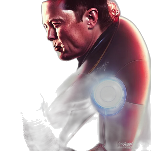 robot, concept art, comic book art, photorealistic, watercolor, outer space, elon, musk transparent PNG cut-out