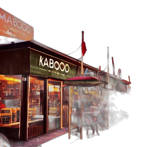 food, 3d render, photorealistic, concept art, malmo, sweden, kabob, stand transparent PNG cut-out