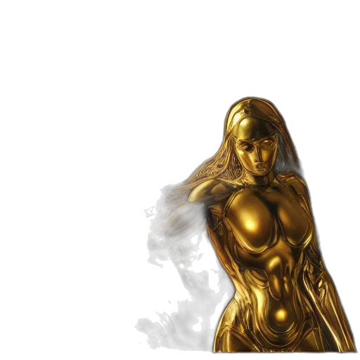 jewelry, dress, sword, concept art, 3d render, fantasy art, comic book art, golden transparent PNG cut-out