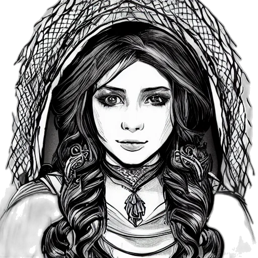 crown, face, fantasy art, pencil sketch transparent PNG cut-out