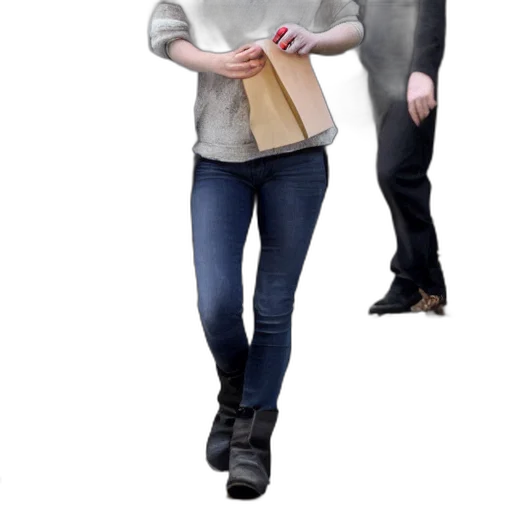 jacket, shoes, hat, staff transparent PNG cut-out