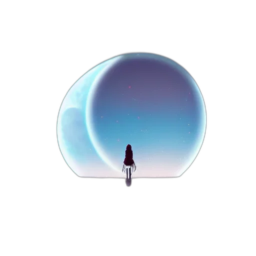 umbrella, robot, sword, creature, vaporwave, concept art, 3d render, anime transparent PNG cut-out