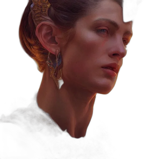 face, crown, jewelry, mask, photorealistic, concept art, fantasy art, oil painting transparent PNG cut-out