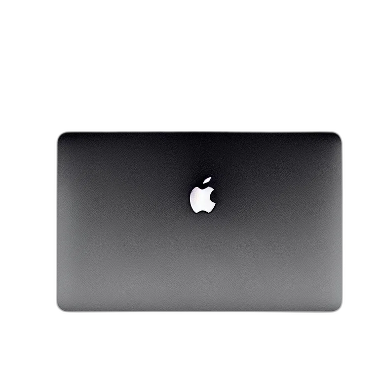 3d render, dark, monochrome, portrait, macbook, disintegration, dust, smoke transparent PNG cut-out