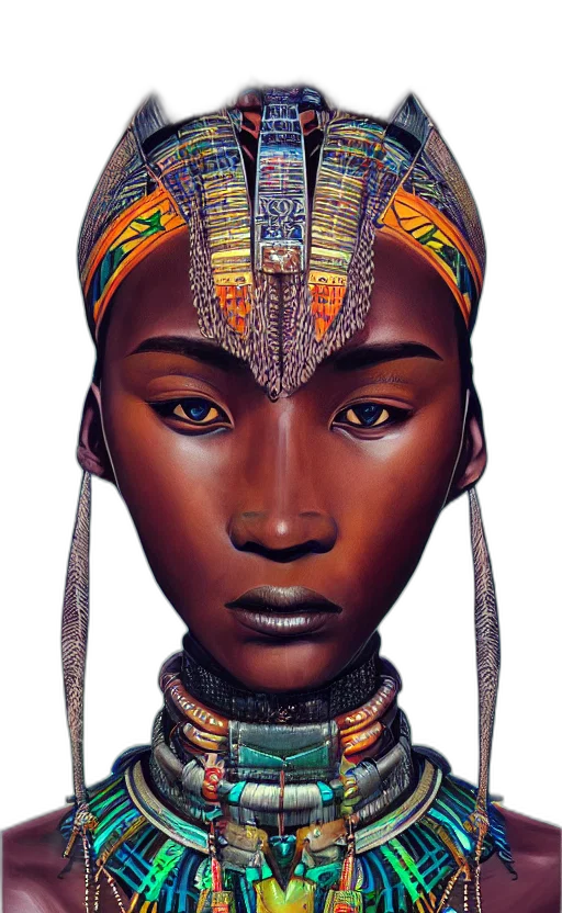 jewelry, crown, face, mask, photorealistic, fantasy art, concept art, oil painting transparent PNG cut-out
