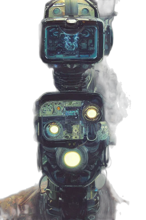robot, weapon, mask, jewelry transparent PNG cut-out