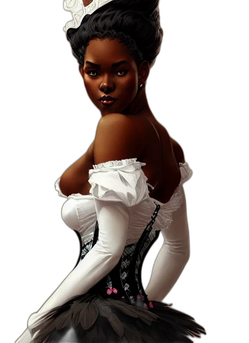 dress, shoes, robot, concept art, fantasy art, photorealistic, comic book art, cute transparent PNG cut-out