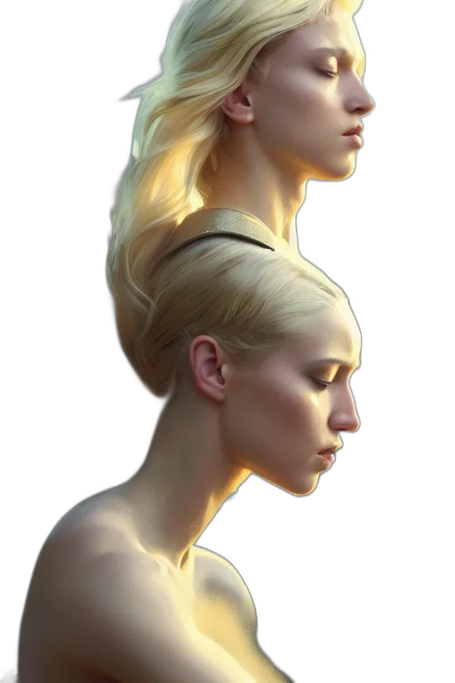 crown, hair, face, jewelry, concept art, fantasy art, photorealistic, 3d render transparent PNG cut-out