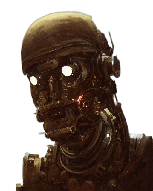 robot, face, mask, creature, cyberpunk, concept art, 3d render, comic book art transparent PNG cut-out