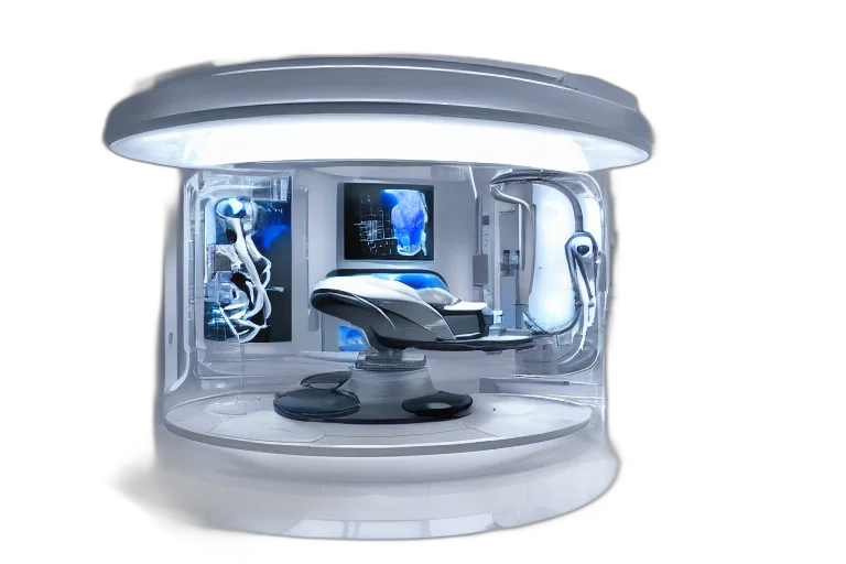 robot, 3d render, concept art, outer space transparent PNG cut-out