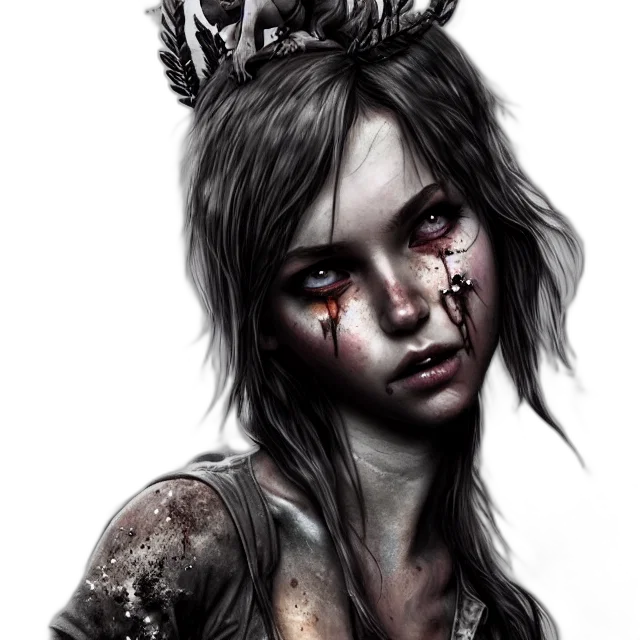 face, crown, fantasy art, concept art, photorealistic, comic book art, dark, red transparent PNG cut-out