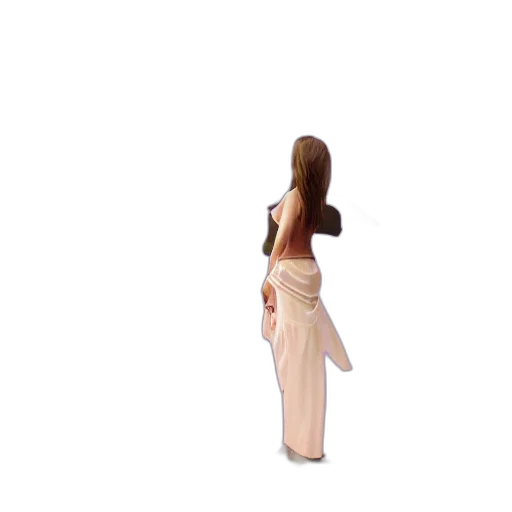 dress, staff, hair, robot transparent PNG cut-out