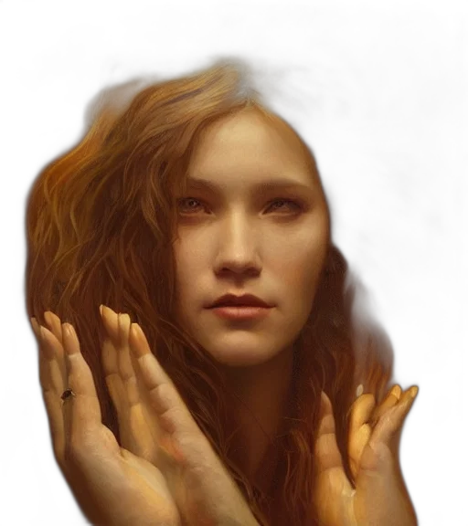 face, hair, crown, robot transparent PNG cut-out