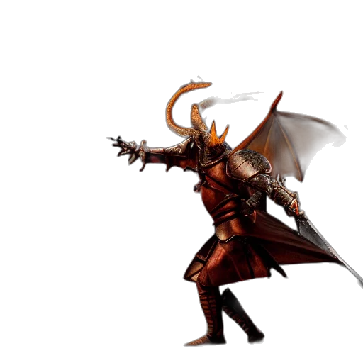 dragon, staff, sword, weapon transparent PNG cut-out