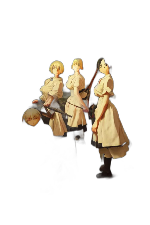 staff, dress, umbrella, concept art transparent PNG cut-out