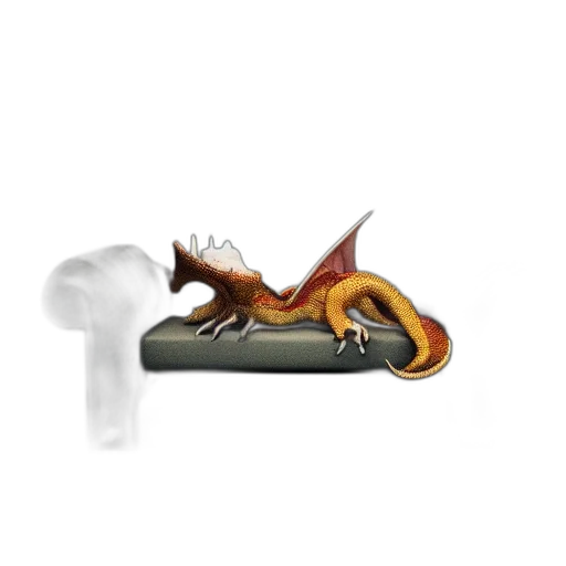 dragon, staff, creature, animal, fantasy art, concept art, pixel art, 3d render transparent PNG cut-out