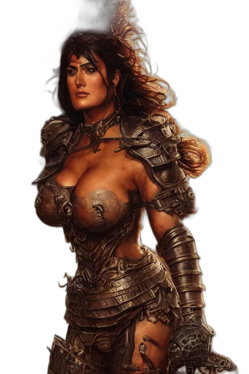 dress, jewelry, sword, fantasy art transparent PNG cut-out