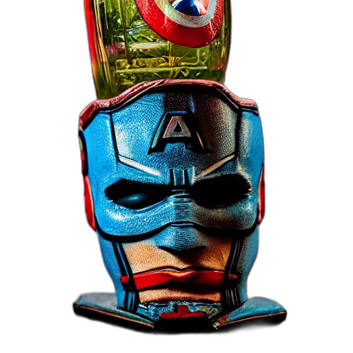 mask, robot, face, bottle, comic book art, concept art, closeup, photorealistic transparent PNG cut-out