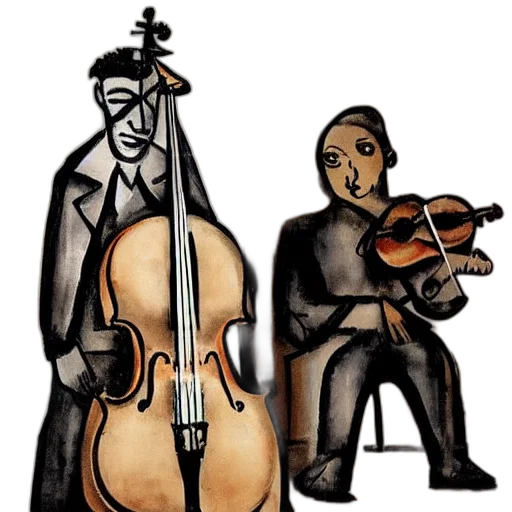 staff, cartoon, concept art, photorealistic, 3d render, cello, violin, concert transparent PNG cut-out