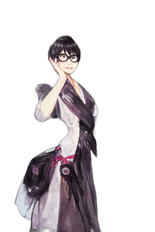 dress, staff, weapon, concept art, anime, pixel art, cartoon, monochrome transparent PNG cut-out