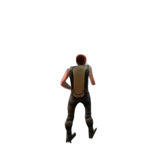 jacket, staff, weapon, creature transparent PNG cut-out