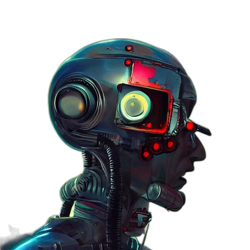 robot, mask, face, creature transparent PNG cut-out