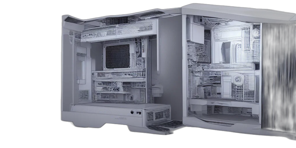 3d render, cyberpunk, concept art, render transparent PNG cut-out