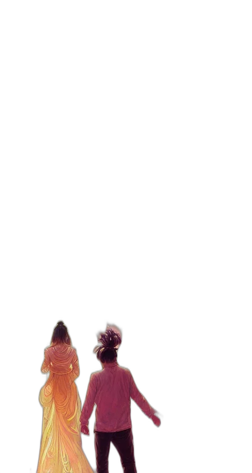 dress, umbrella, staff, hair transparent PNG cut-out