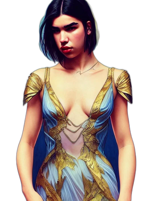 dress, jewelry, fantasy art, concept art transparent PNG cut-out