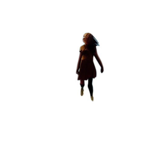 creature, dress, robot, staff, concept art, 3d render, pixel art, fantasy art transparent PNG cut-out